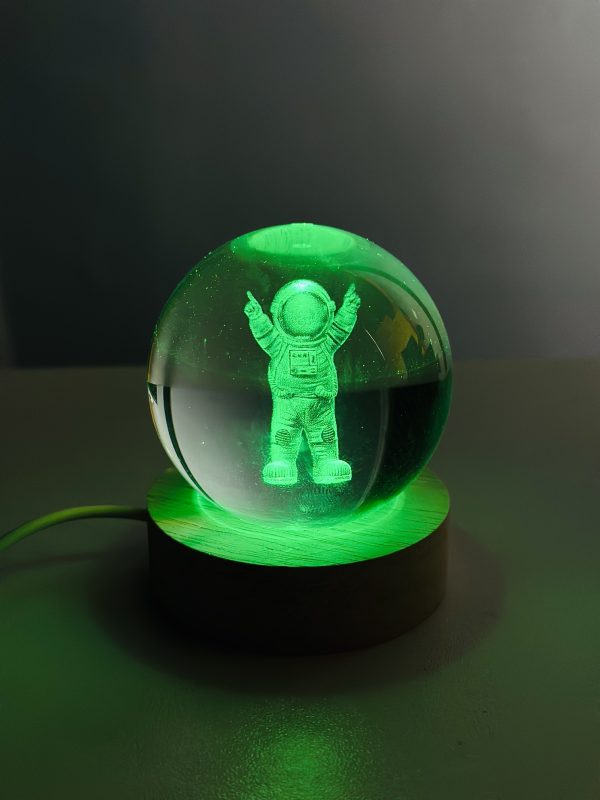 Color Changing LED 3D Crystal Ball – Astronaut - Image 4