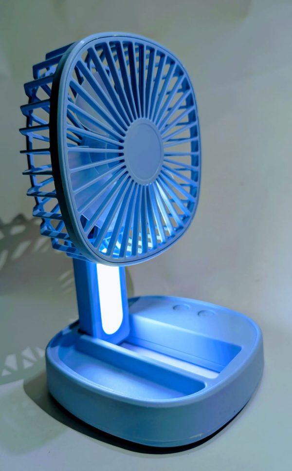 Portable Mini Handheld USB Charging Fan With Nigh Light - Image 2